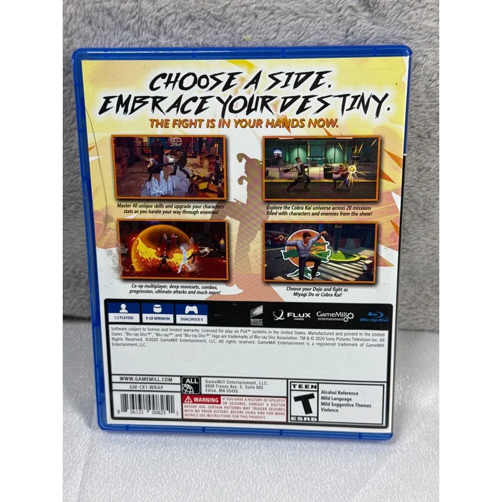 GameMill Cobra Kai The Karate Kid Saga Continues PS4 Blue Fighting Game